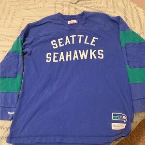 Mitchell & Ness Blue V-Neck Shirt